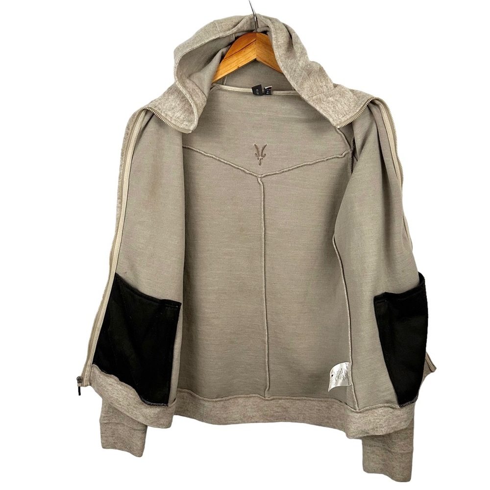 IBEX Merino Zip-Up Hoodie in oatmeal heather - Picture 6 of 10